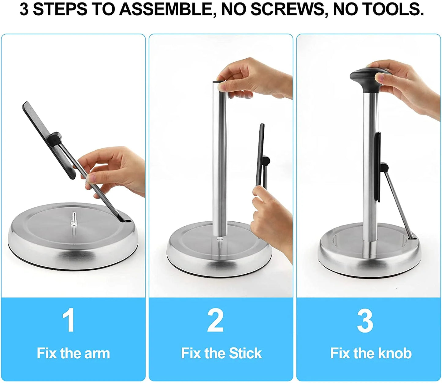 Paper Towel Holder Countertop Dispenser for Kitchen Sliver
