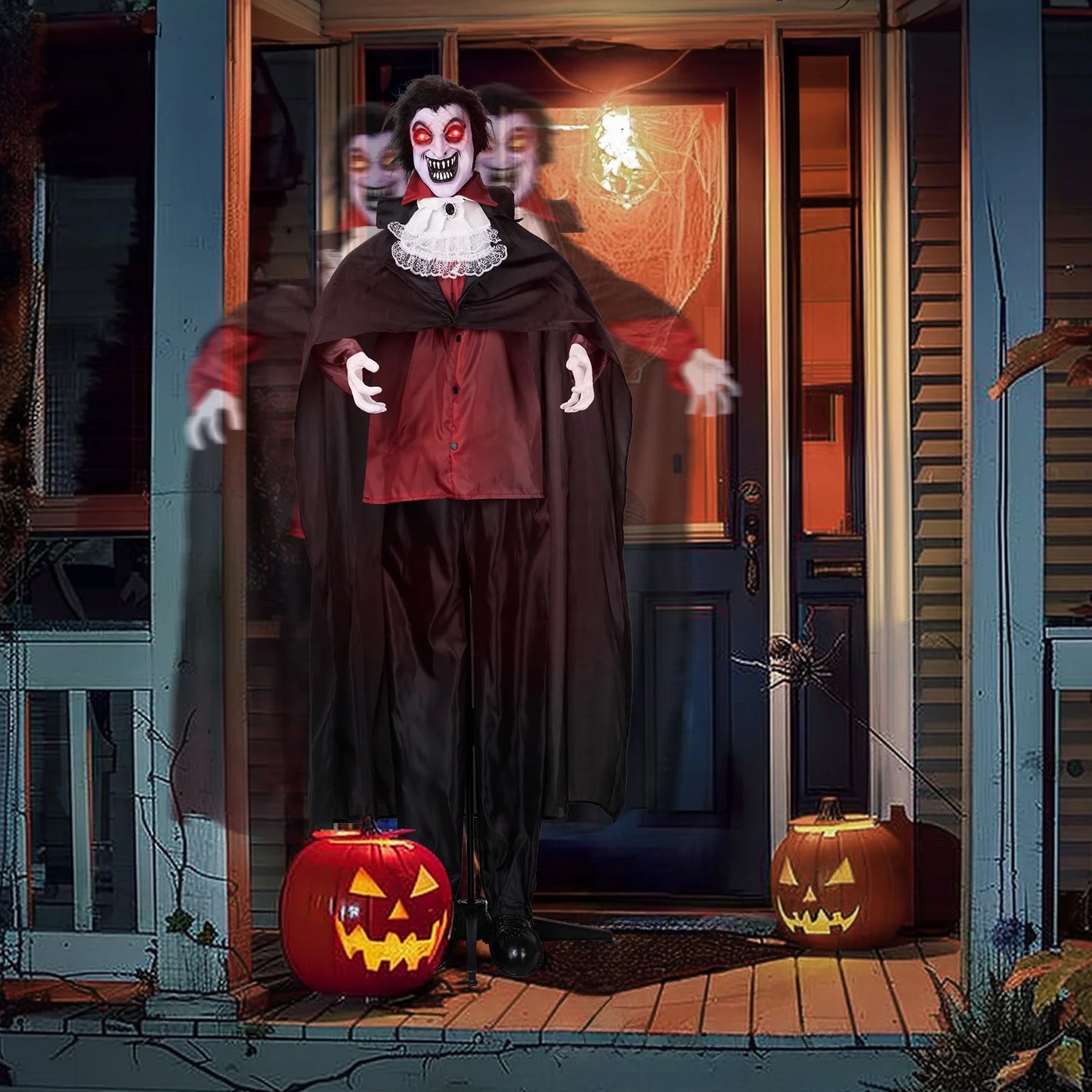 6FT Halloween Animatronic Vampire Standing Outdoor Halloween Decoration