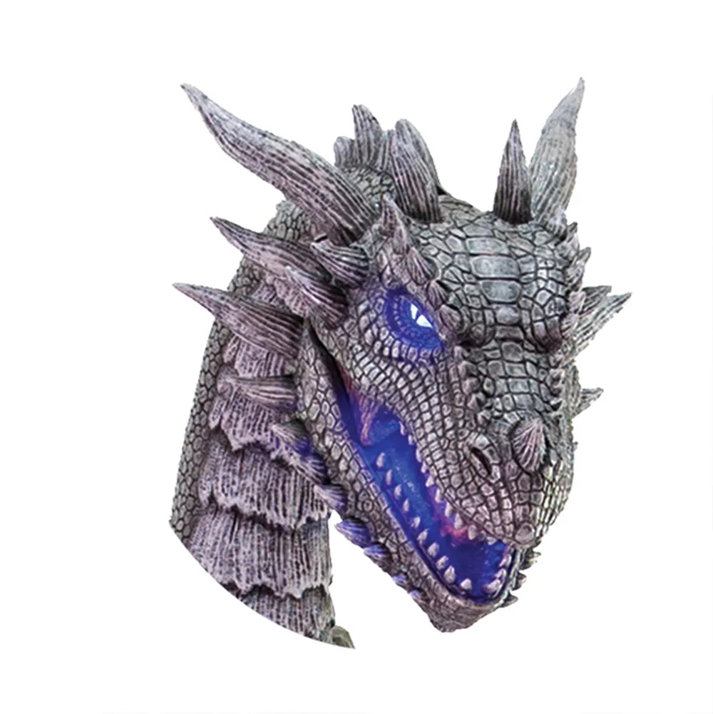 7' Animated Winter Dragon Halloween Decoration