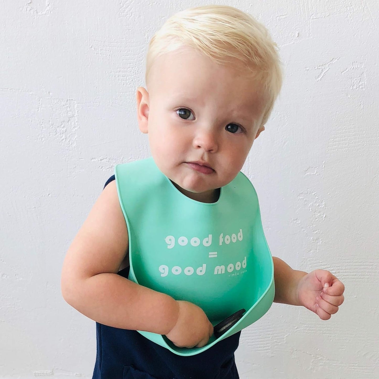Silicone Baby Bibs with Food Catcher - Adjustable Soft Catch All Bib for Boys & Girls - High Chair Dining Table