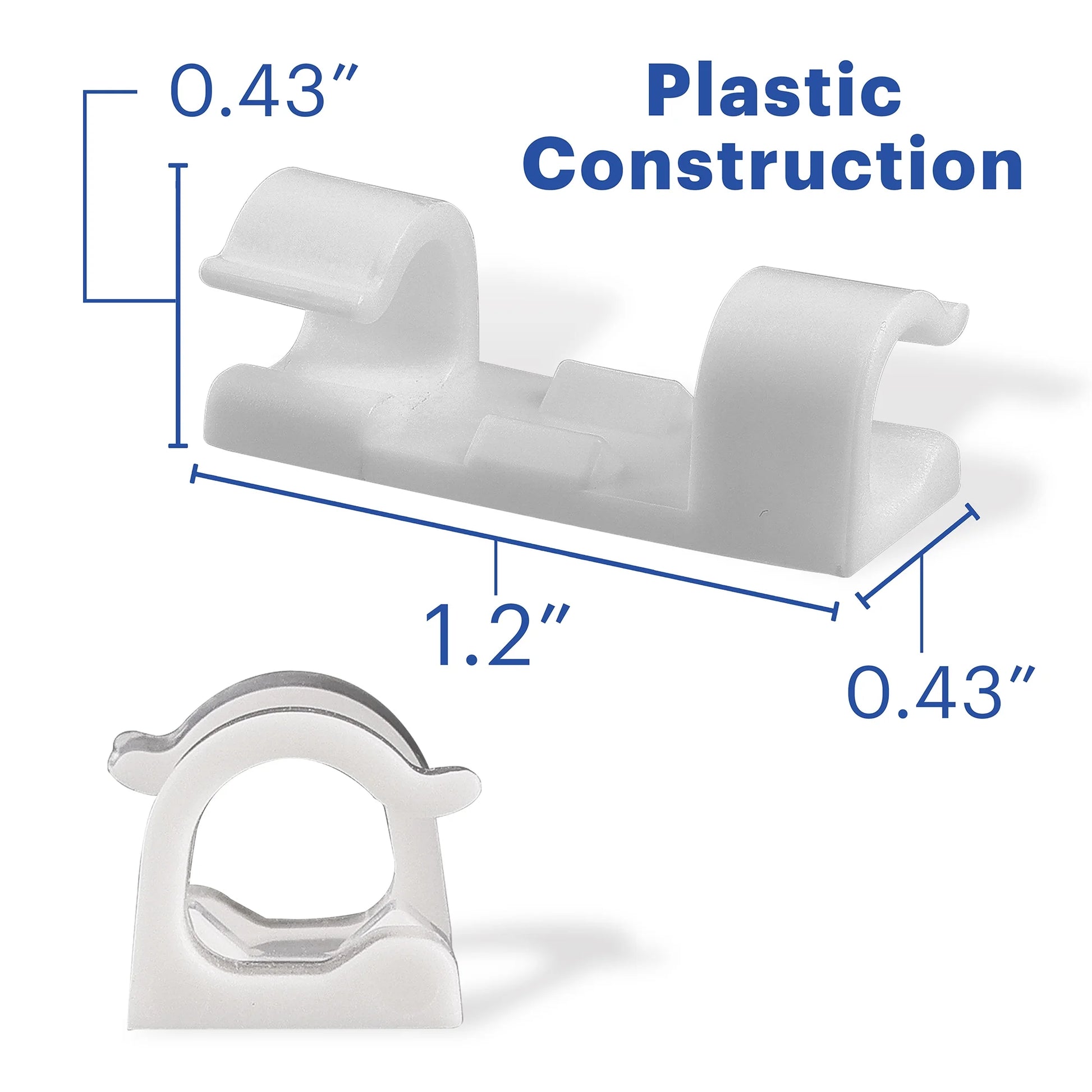 . 24 Count Peel & Stick 3M Adhesive Managment Cable Clips, Cord Organizer
