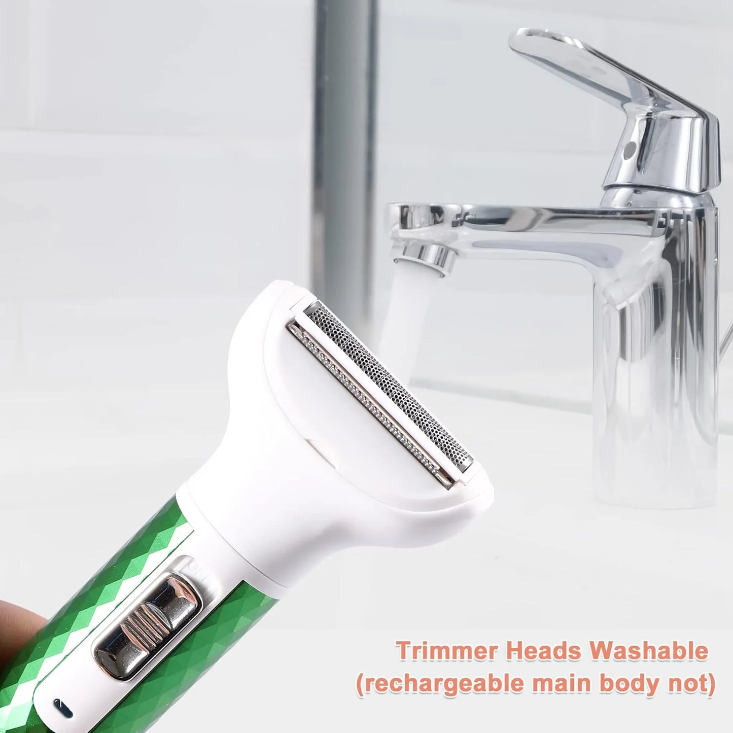 Electric Razor for Women,5 in 1 Electric Shaver for Women, Portable Rechargeable Hair Trimmer Wet and Dry Cordless Women Shaver Hair Remover for Face, Legs, Nose and Bikini