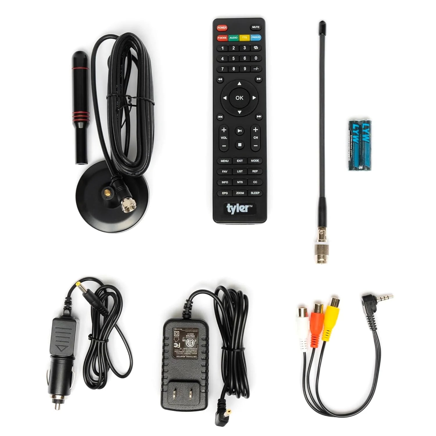 13.3" Portable TV LCD Monitor, LED, Portable, with Battery Powered, Wireless Capability, HDMI, USB, RCA, AC/DC, FM Radio, Car Charger, Remote Control, Built in Stand, New