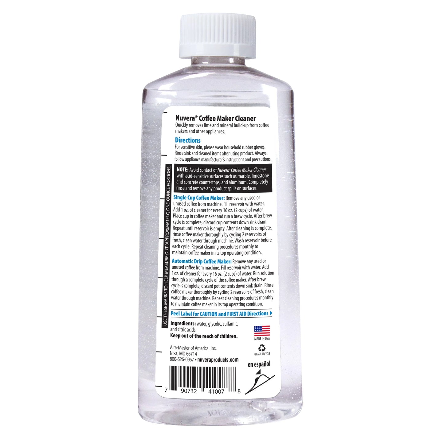 Descaling Solution for Single Cup, Standard Coffee Makers and Espresso Machines, 8 Fl Oz