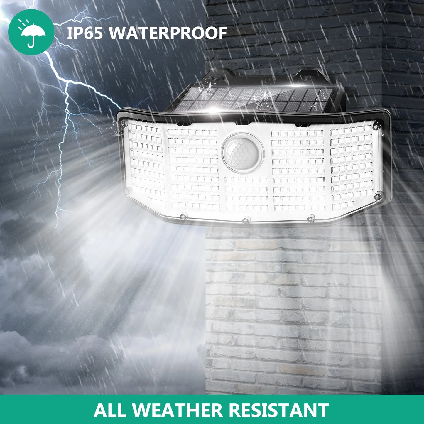 Solar Outdoor Lights - 2Pack 252 LED Motion Sensor Lights Solar Powered Security Flood Lights, IP65 Waterproof Wall Light for Backyard Yard Patio