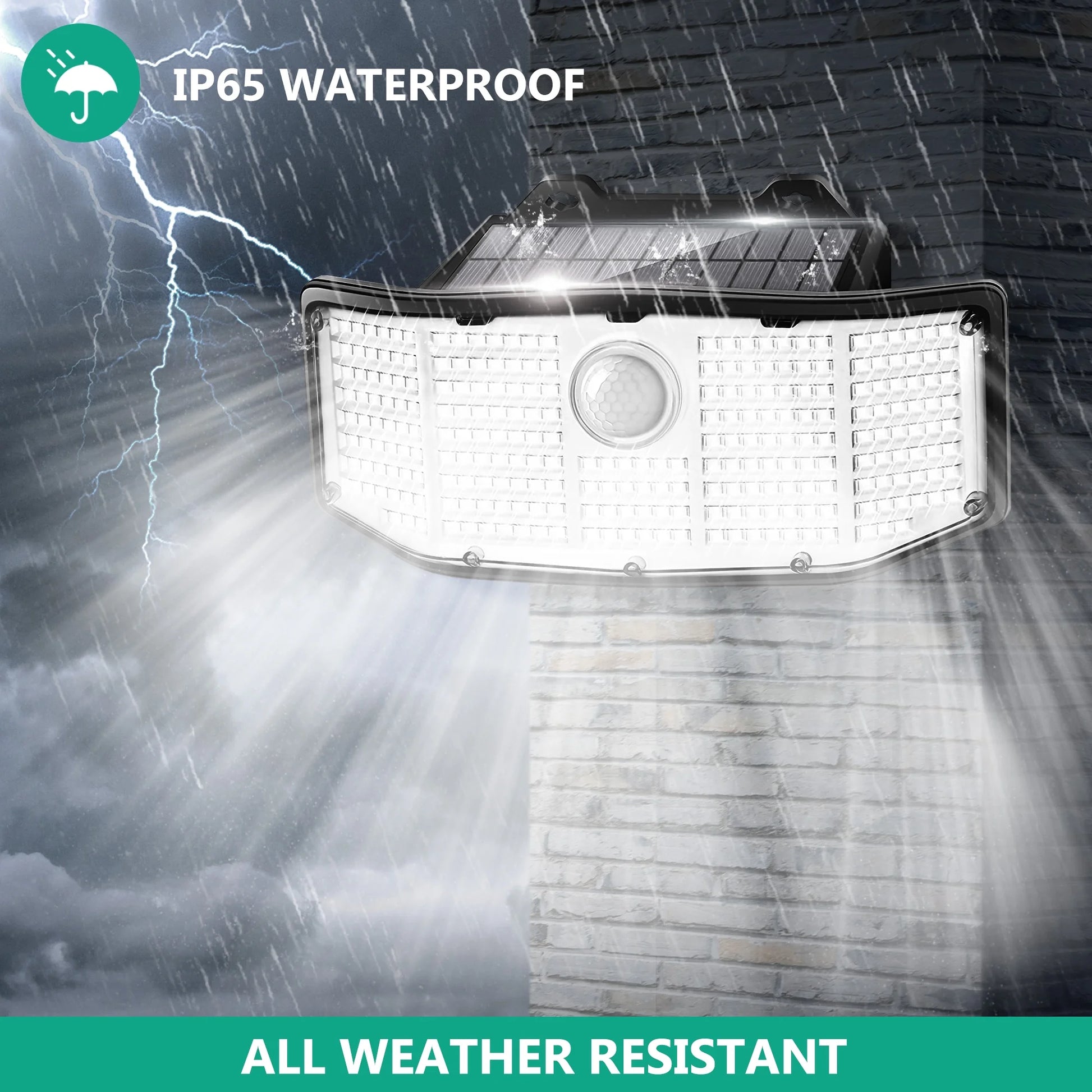 Solar Outdoor Lights - 2Pack 252 LED Motion Sensor Lights Solar Powered Security Flood Lights, IP65 Waterproof Wall Light for Backyard Yard Patio