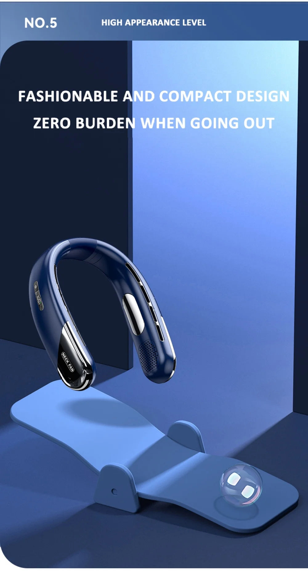 New Neck  Portable Hanging Wearable Cooling s Bladeless Cooler for Outdoor Camping & Home