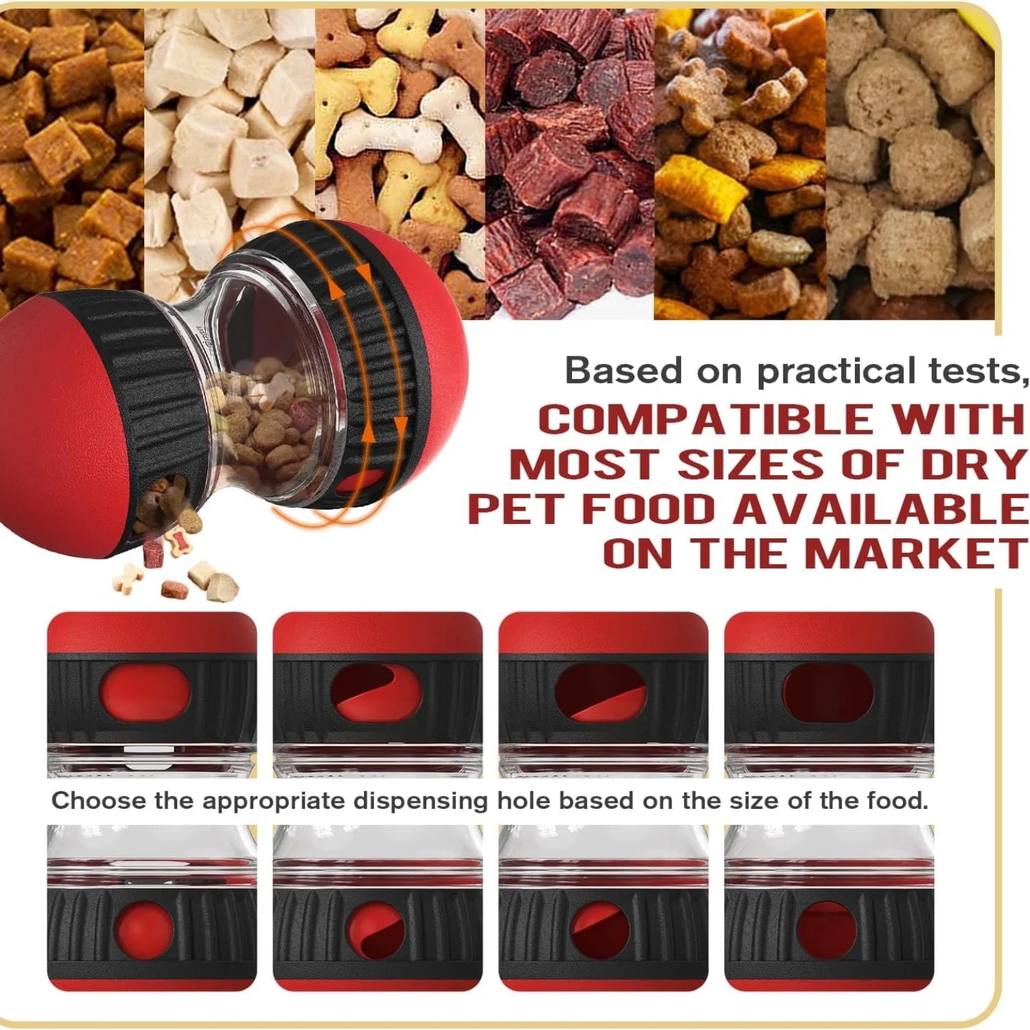 Adjustable Interactive Dog Enrichment Toys, Puzzle Balls for Bored Puppies, Treat Dispenser