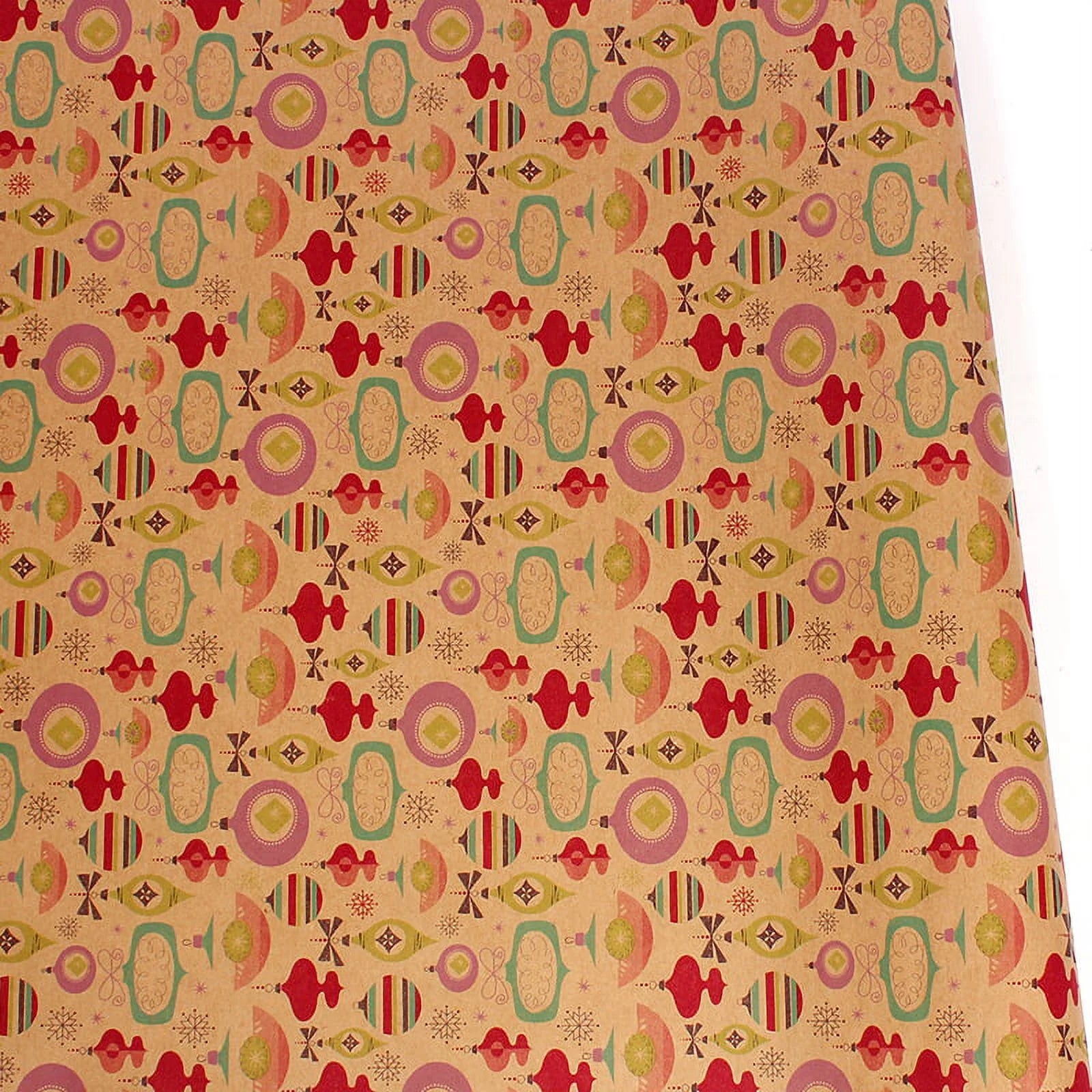 Christmas Wrapping Paper, Holiday Wrapping Paper, 9 Pack Brown Kraft Paper, Snow, Christmas Tree, Snowman, Lantern and Color Elk (9-Sheets, 30" X 20")