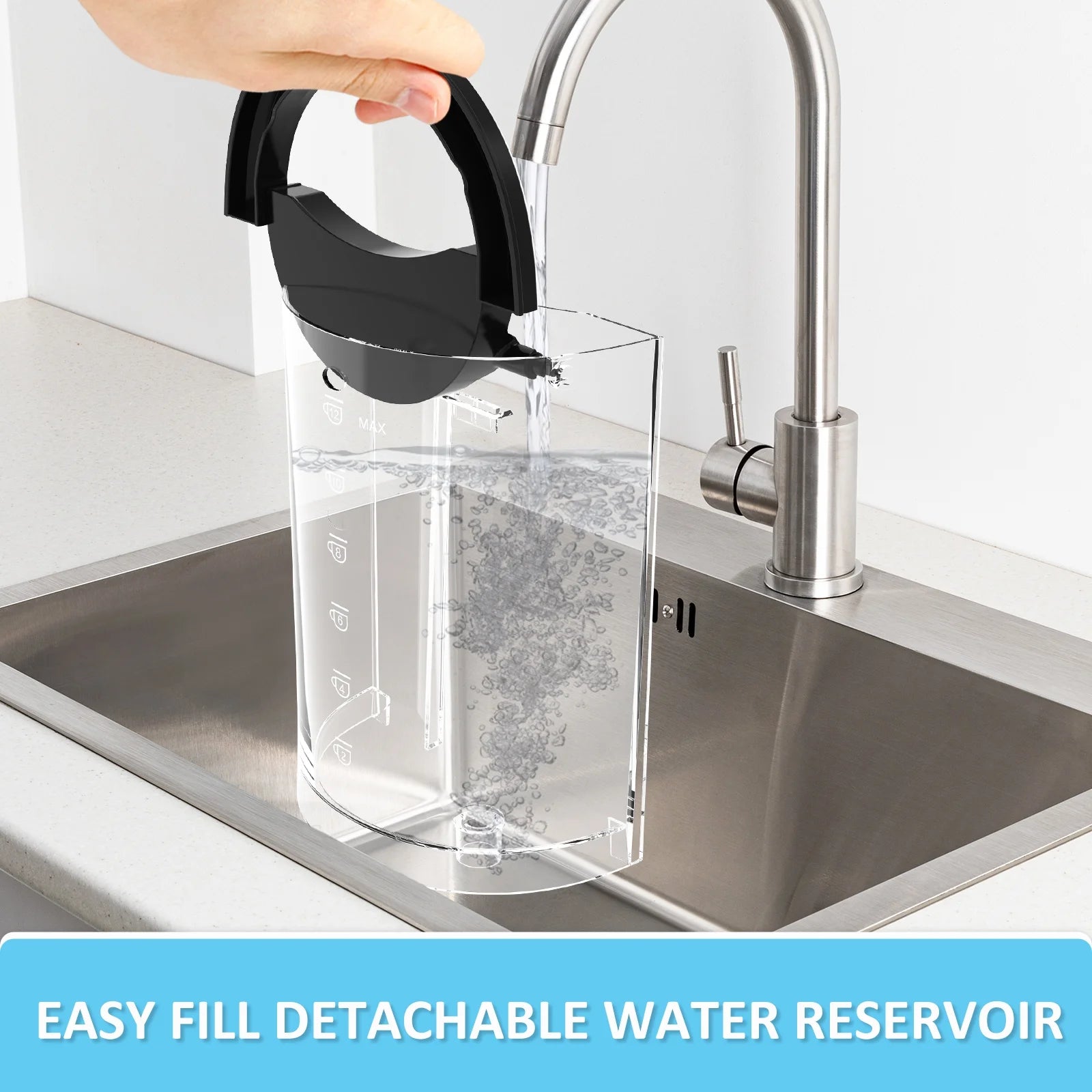 12-Cup Programmable Coffee Maker Removable Water Reservoir Drip Coffee Maker