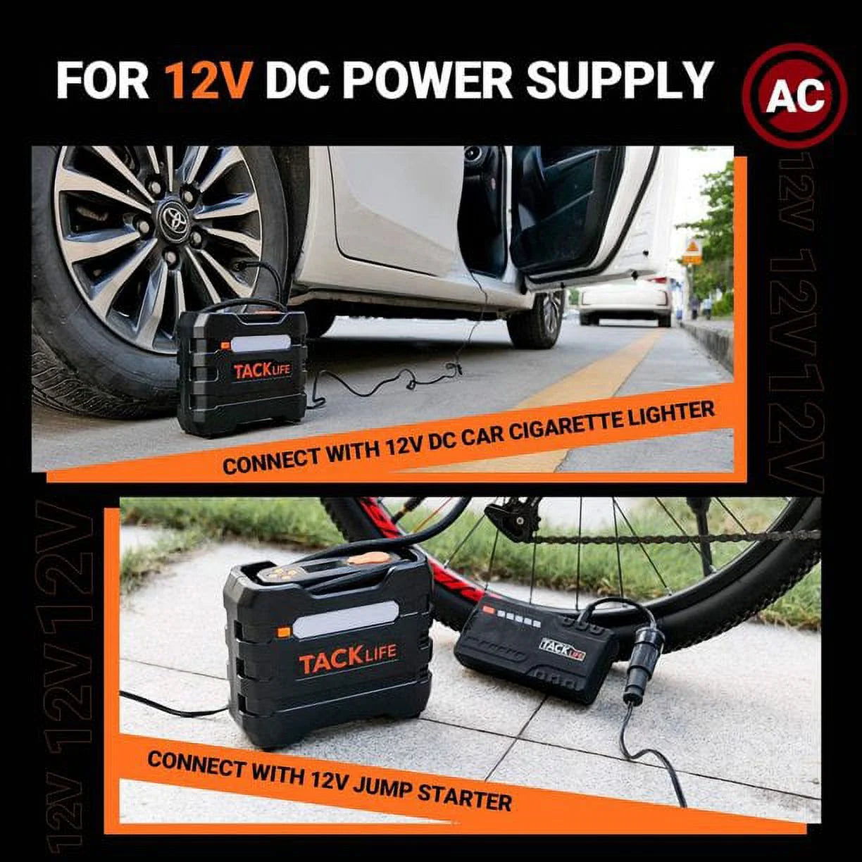 A6 Car Tire Inflator 12V DC Portable Air Compressor