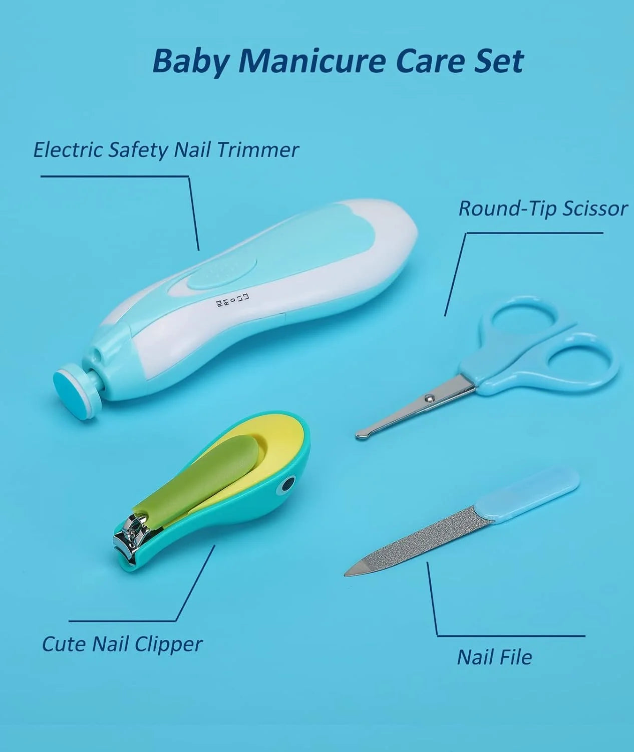 Baby Grooming Kit, 20 in 1 Newborn Baby Essentials for Newborn Infant Toddlers, Blue