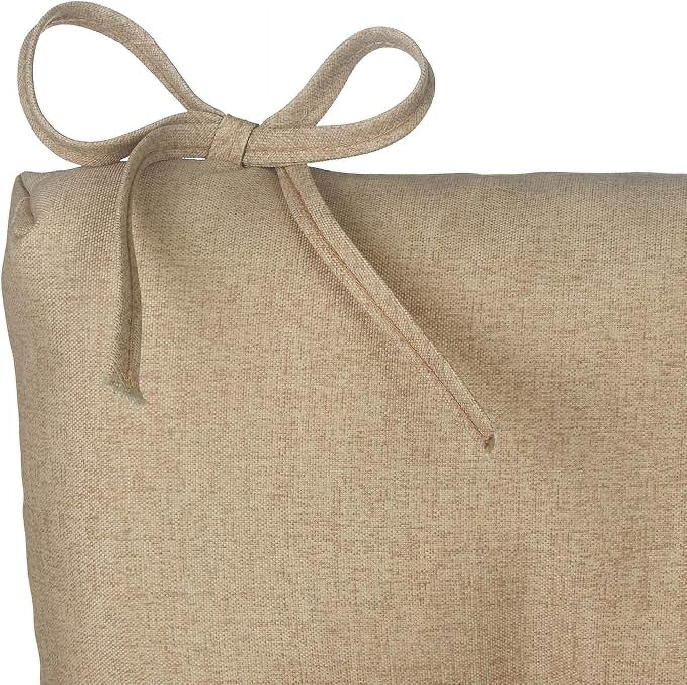 Solarium Cushion, Indoor and Outdoor Rocking Chair Pad for Patio, Living or Nursery Room, 2 Piece Set, Seat 19"X19" and Seatback 21"X18", 02 Husk Birch