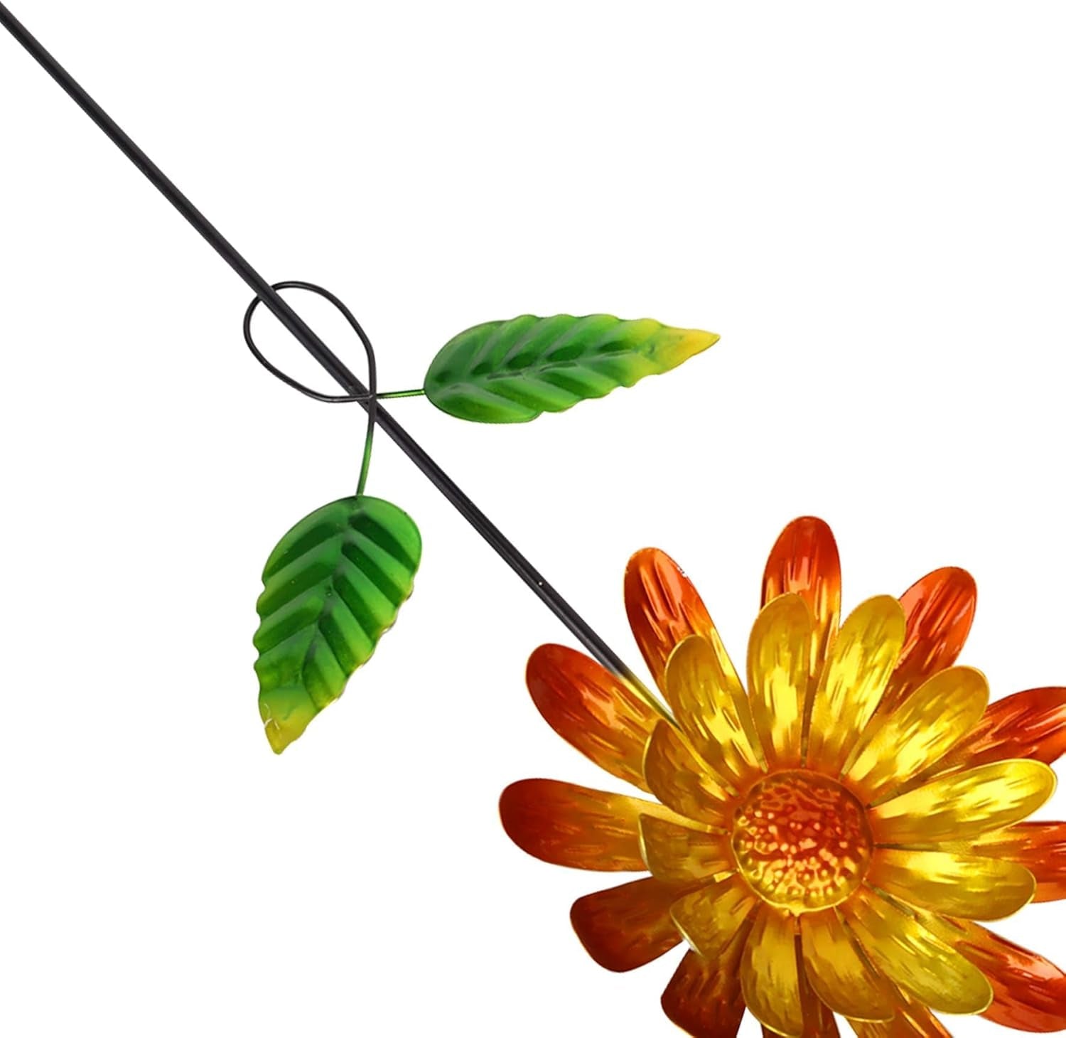 Metal Garden Stakes Outdoor Decor, 3 Pack Waterproof Floral Plant Stakes for Lawn, Patio, Yard - Durable Iron Flower Decorations for Garden, Landscape