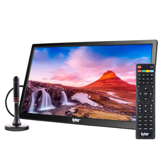 13.3" Portable TV LCD Monitor, LED, Portable, with Battery Powered, Wireless Capability, HDMI, USB, RCA, AC/DC, FM Radio, Car Charger, Remote Control, Built in Stand, New