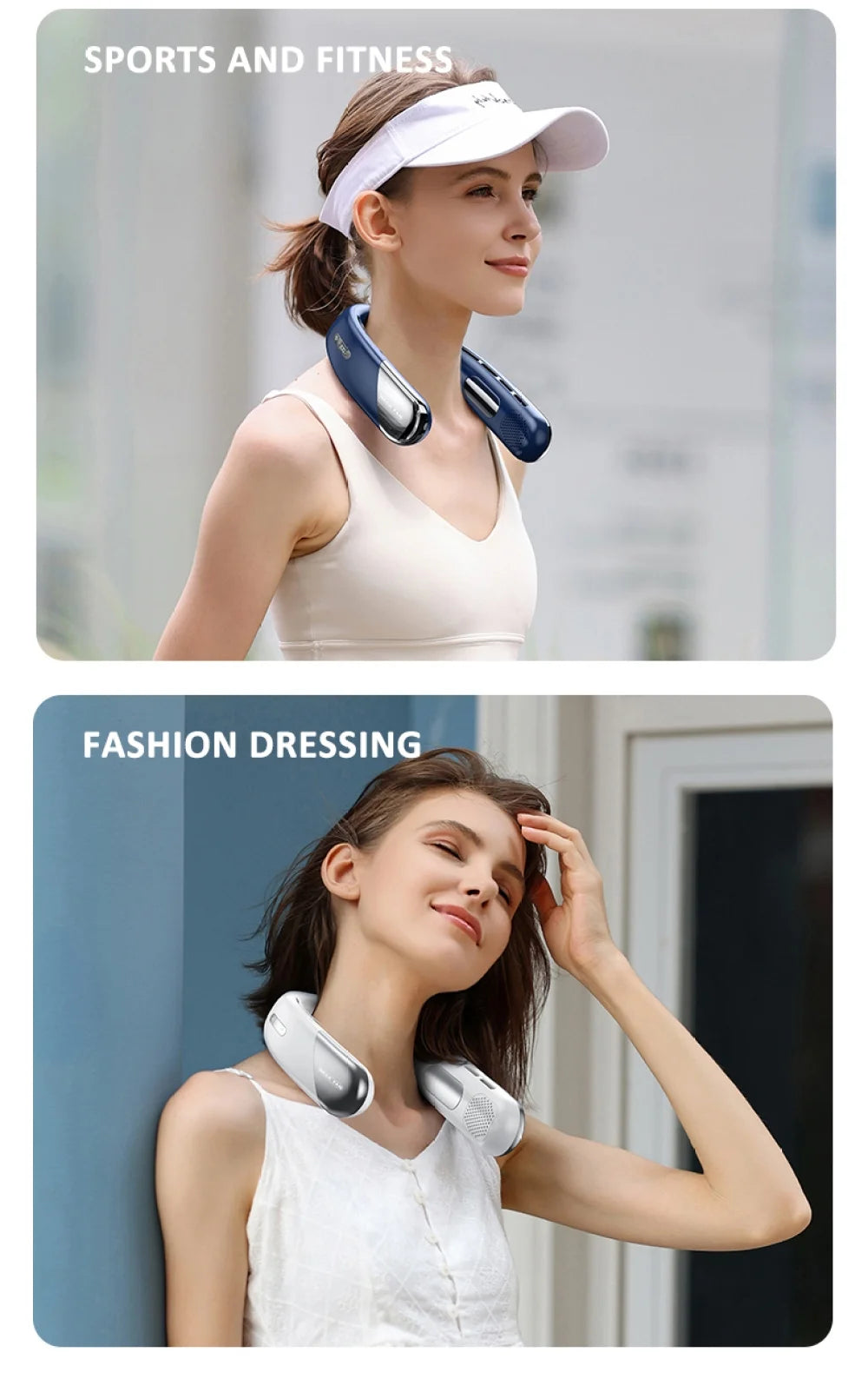 New Neck  Portable Hanging Wearable Cooling s Bladeless Cooler for Outdoor Camping & Home