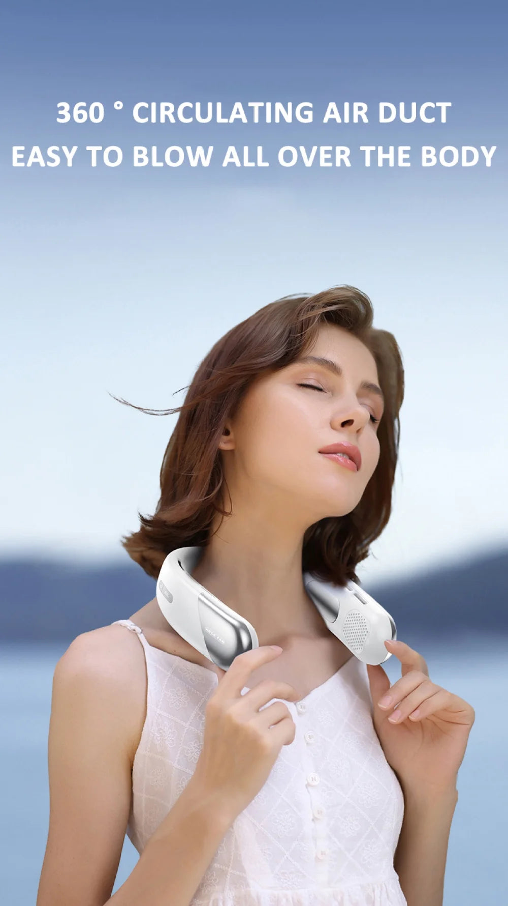 New Neck  Portable Hanging Wearable Cooling s Bladeless Cooler for Outdoor Camping & Home
