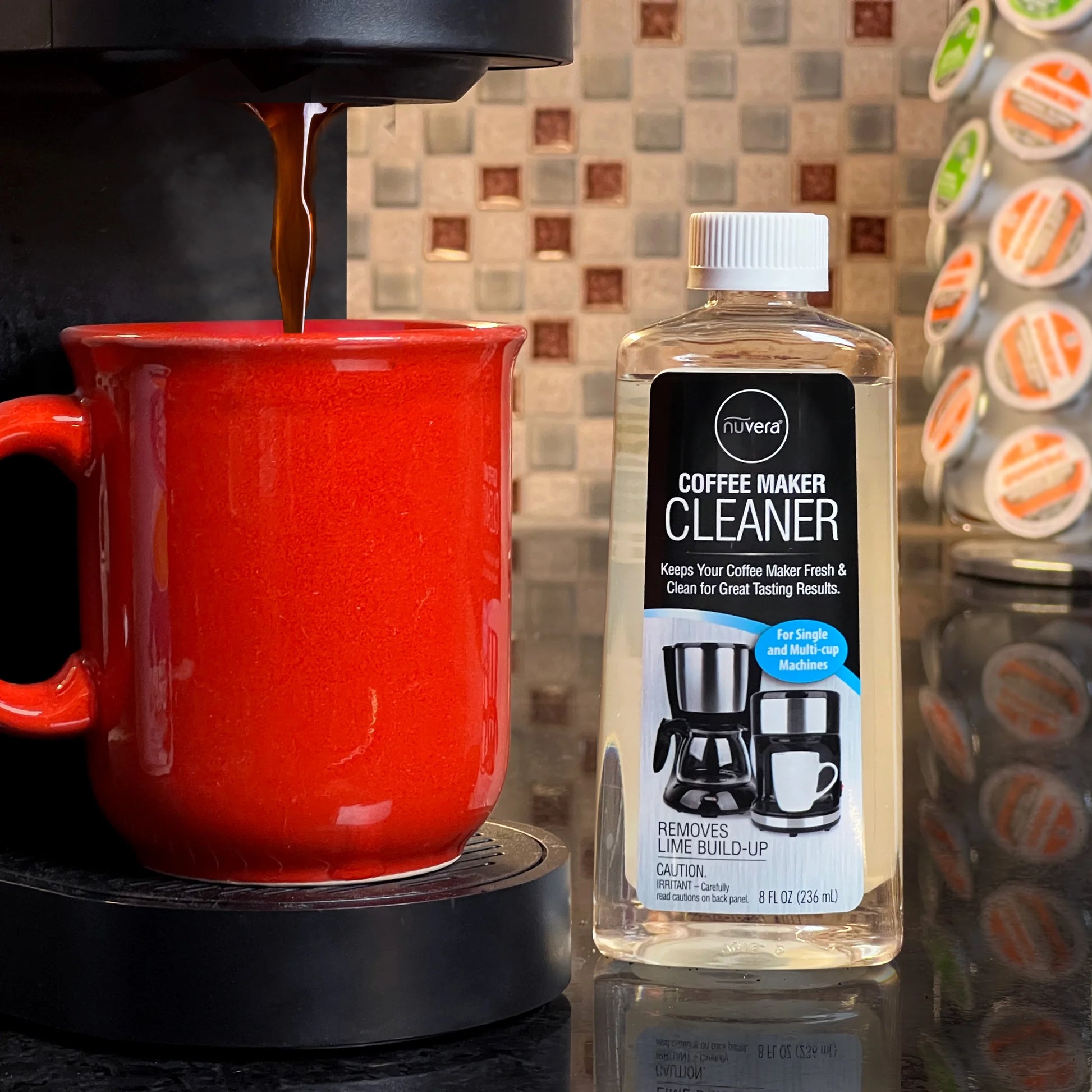 Descaling Solution for Single Cup, Standard Coffee Makers and Espresso Machines, 8 Fl Oz