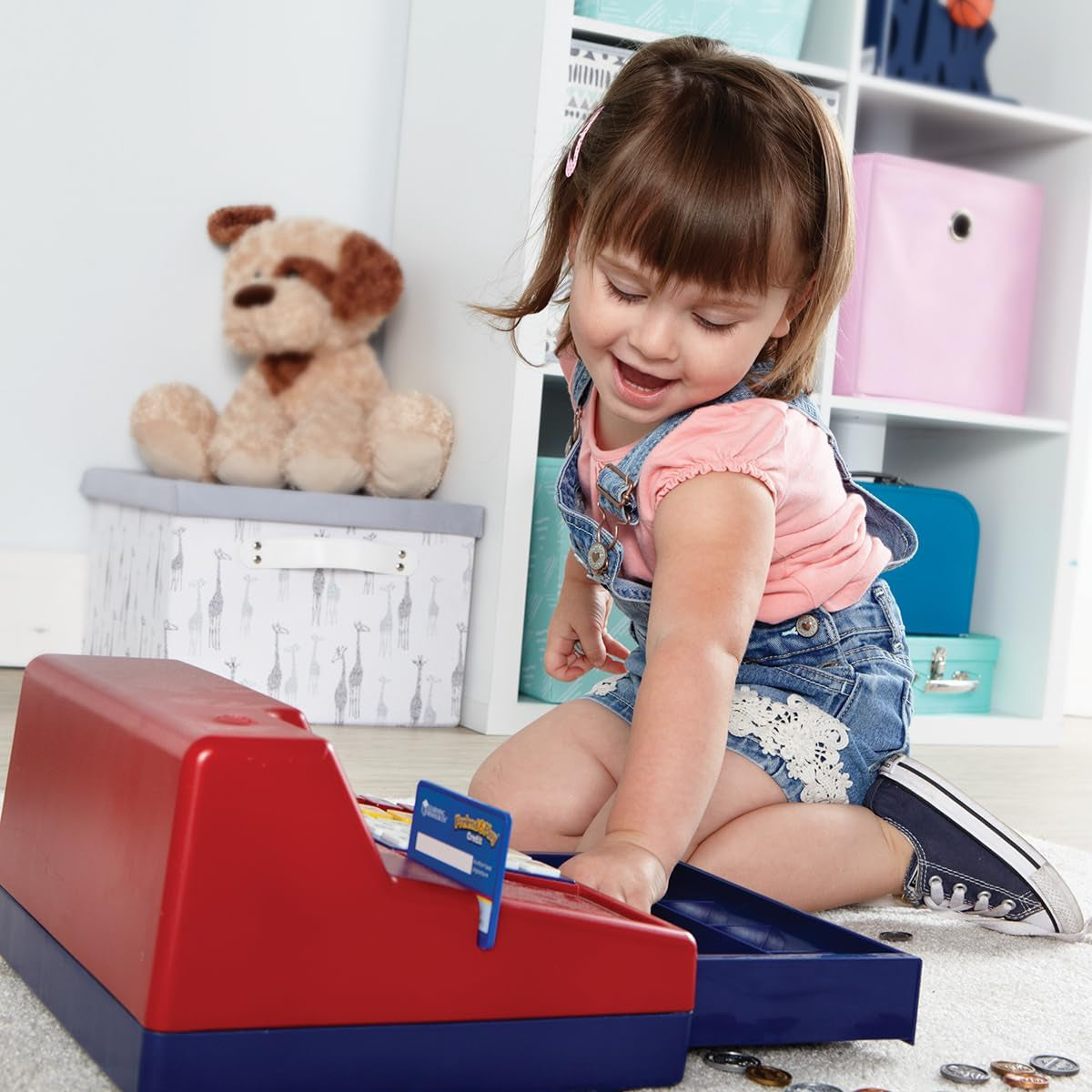 Pretend & Play Calculator Cash Register Toy - Gift for Kids, Toddler Toys, Play Money & Credit Card, Shopping Store Playset, Educational Preschool Activities