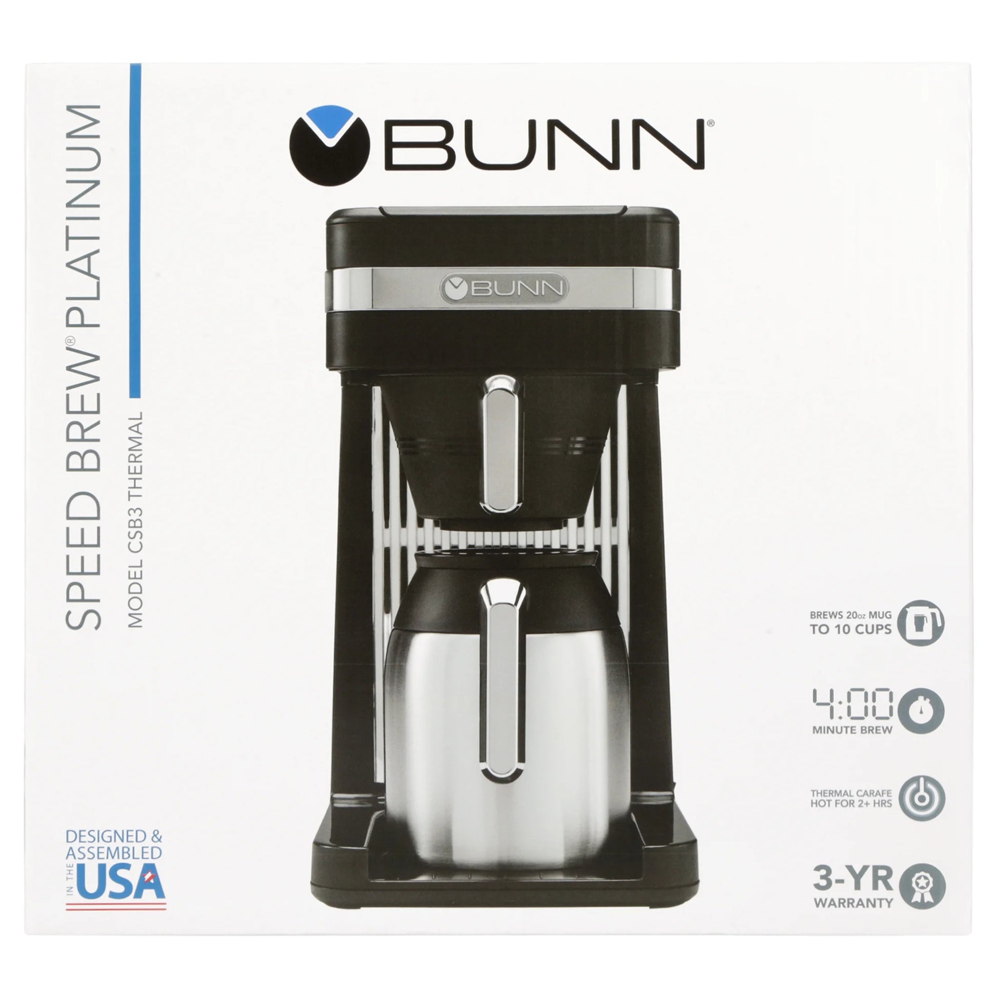 CSB3T Speed Brew Platinum 10-Cup Thermal Coffee Maker, Black/Sst, 55200.0000