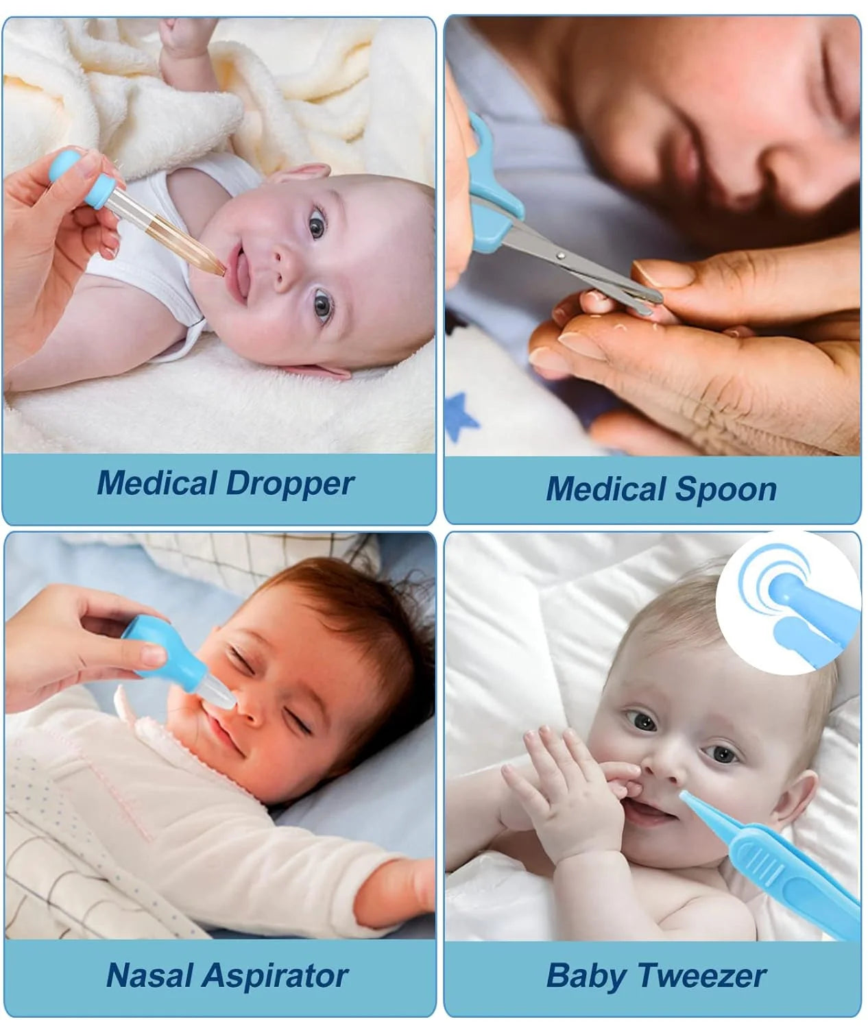 Baby Grooming Kit, 20 in 1 Newborn Baby Essentials for Newborn Infant Toddlers, Blue
