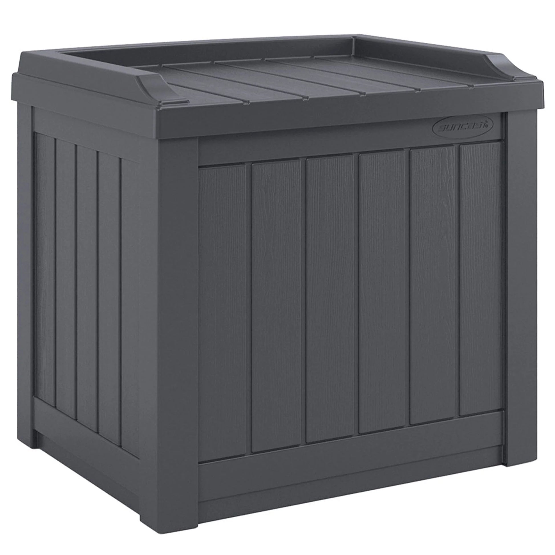 22 Gal Outdoor Patio Small Deck Box with Storage Seat, Cyberspace