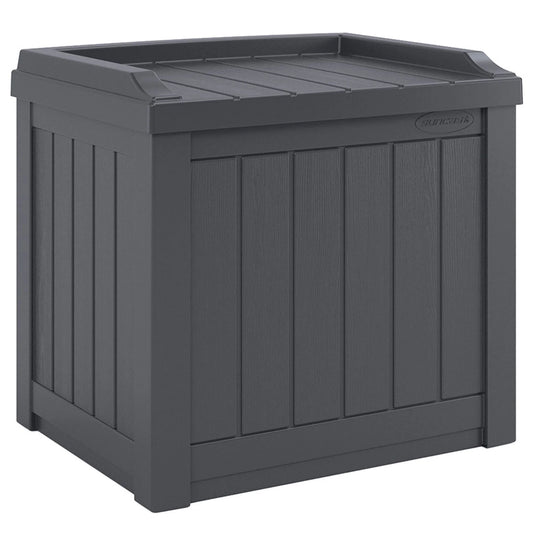 22 Gal Outdoor Patio Small Deck Box with Storage Seat, Cyberspace