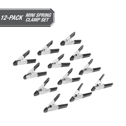 12-Piece Mini Metal Spring Clamp Set