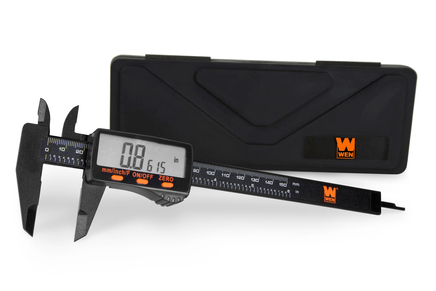 Electronic 6.1-Inch Digital Caliper with LCD Readout and Storage Case