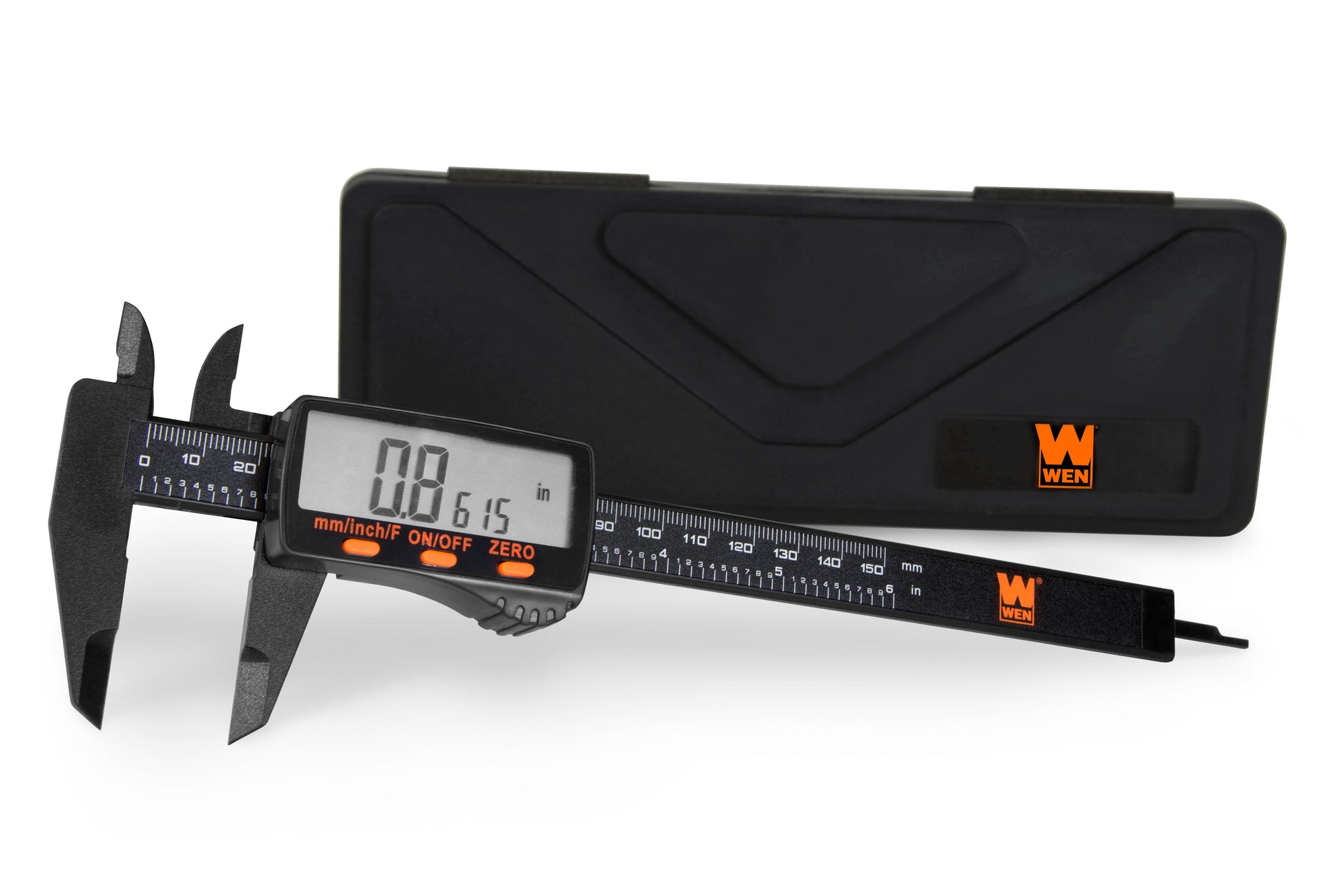 Electronic 6.1-Inch Digital Caliper with LCD Readout and Storage Case