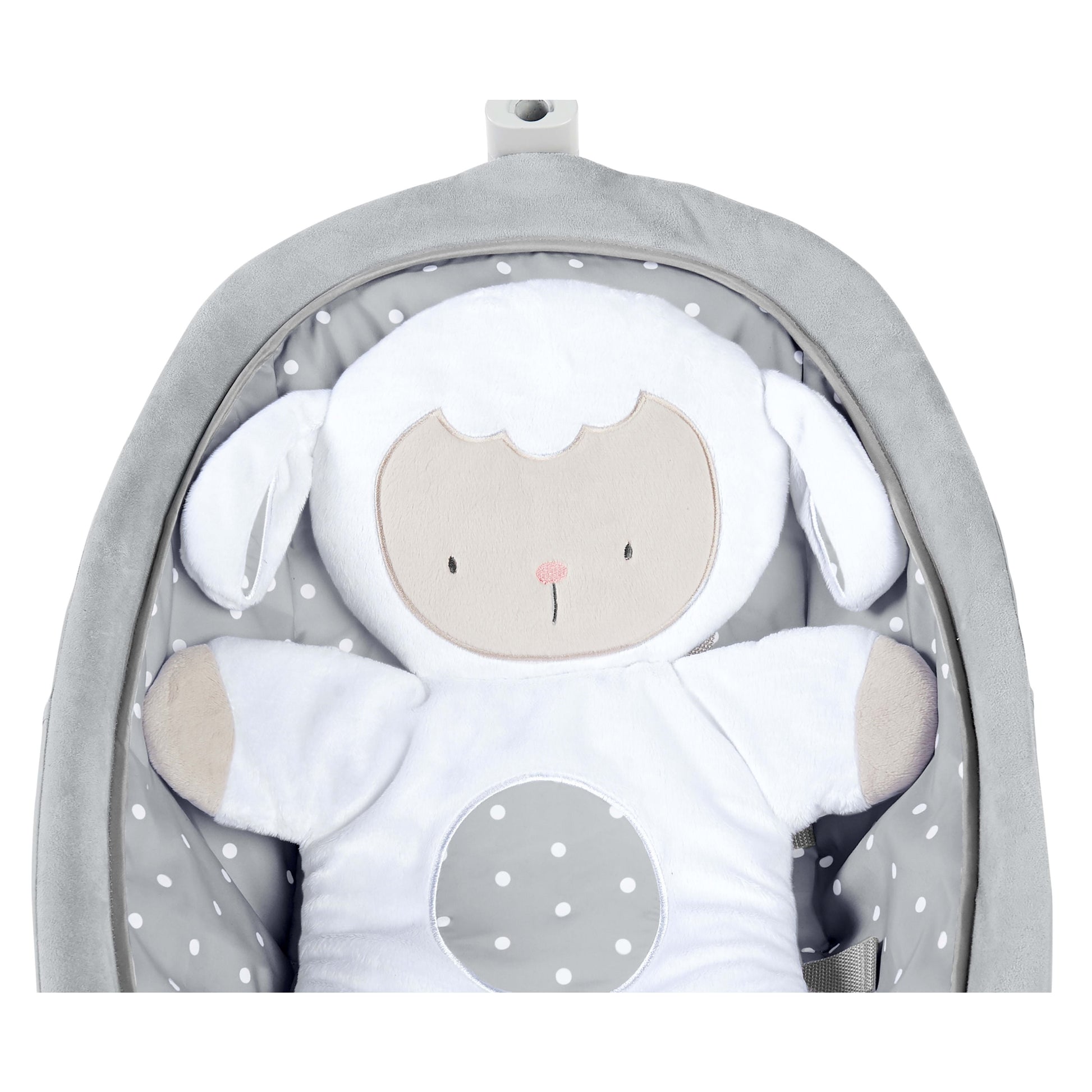 Infant to Toddler Rocker & Foldable Baby Bouncer Seat - Cuddle Lamb (Unisex)