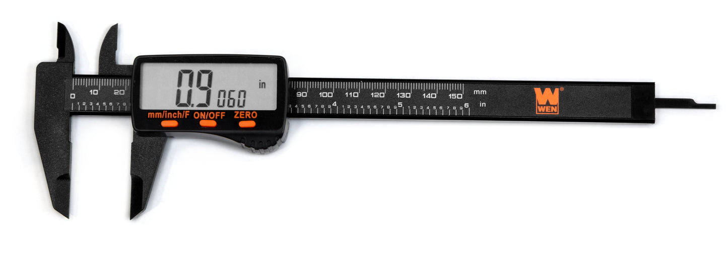 Electronic 6.1-Inch Digital Caliper with LCD Readout and Storage Case