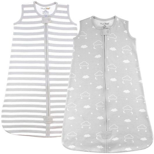 Baby Sleep Sack 0.5 TOG, Organic Cotton Baby Wearable Blanket with Two-Way Zipper, Swaddle Transition Baby Sleeping Bag for Newborn Infant Toddler Boy Girl, 6-12 Months