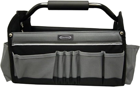 15" Collapsible Tool Tote, Grey and Black Tool Tote Bag, 22015