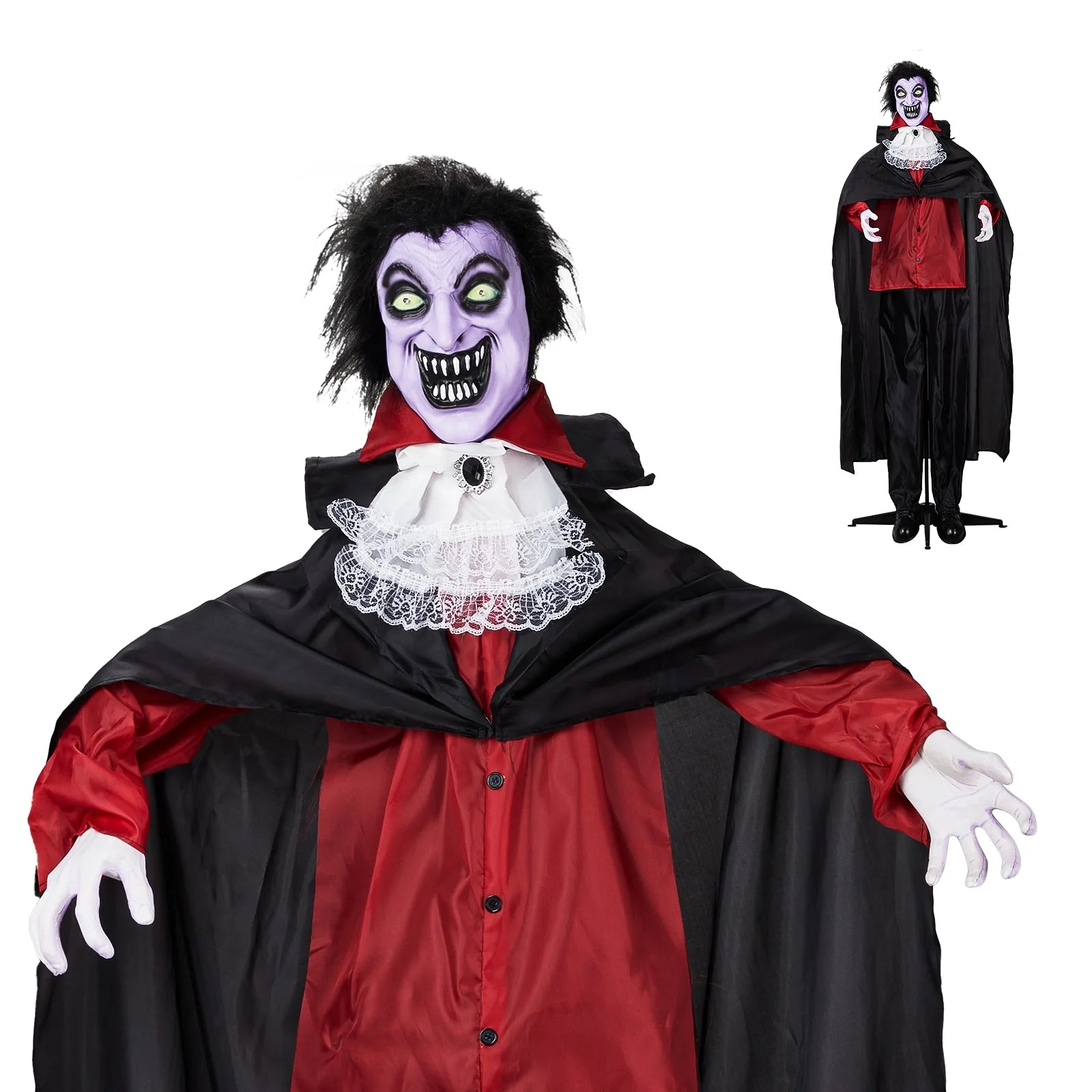 6FT Halloween Animatronic Vampire Standing Outdoor Halloween Decoration