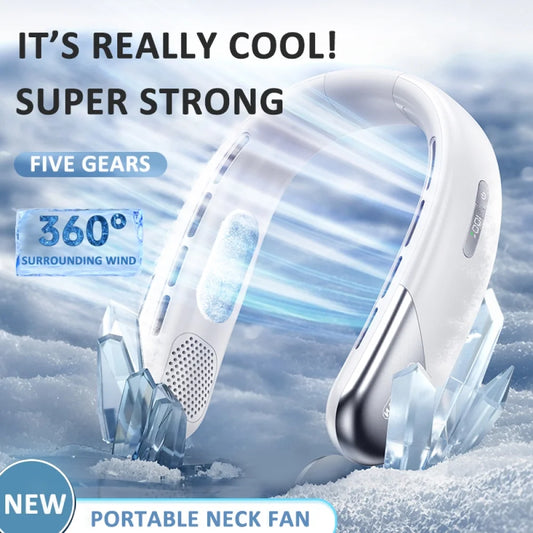 New Neck  Portable Hanging Wearable Cooling s Bladeless Cooler for Outdoor Camping & Home