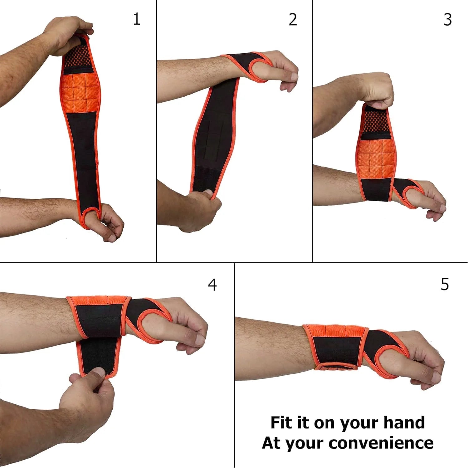 Magnetic Wristband , Gifts for Men - Made of High Quality 1680D Oxford Cloth with Lightweight Strong Magnets, Magnetic Wristbands for Tools for Dads, Husbands, Granddads, Handymen