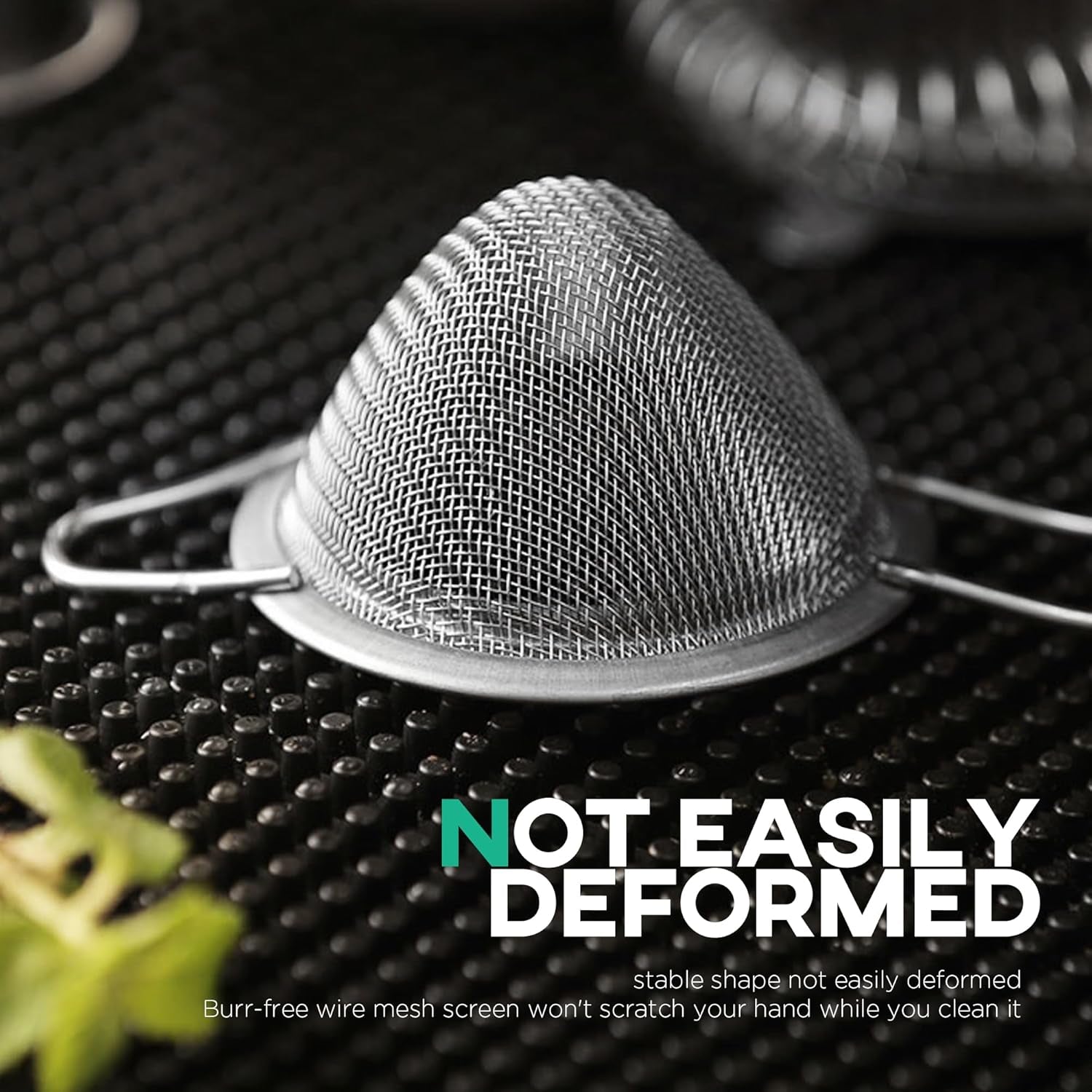 3.3" Fine Mesh Strainer for Kitchen, 304 Stainless Steel Cocktail Sieve Sifters for Food, Liquid Drink Strainers Cup for Tea, Rice, Oil, Noodles, Fruits, Vegetables (Silver)